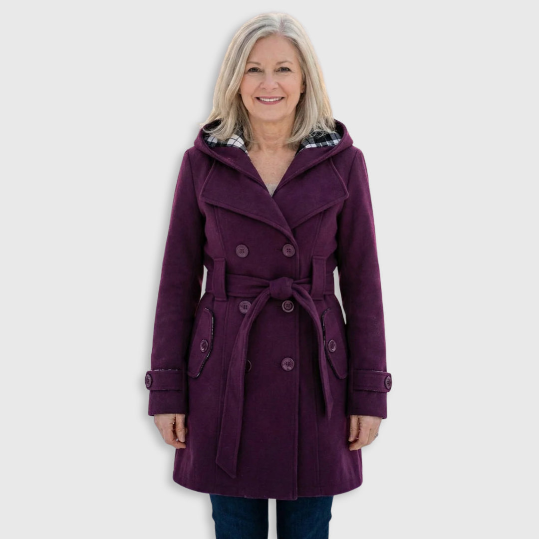 Sheila | Plaid Collar Wool Coat