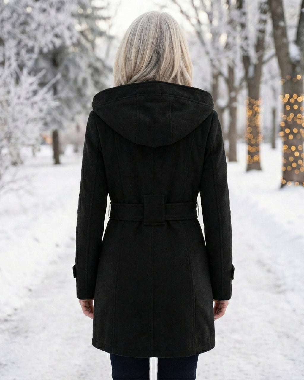 Sheila | Plaid Collar Wool Coat